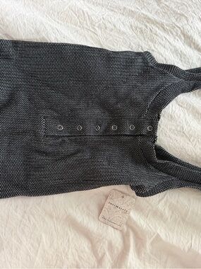 Free People Black and White Textured Tank Dress